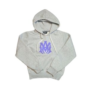 AMIRI Grey Graphic Hoodie Purple Logo Adult Men’s L Designer Streetwear